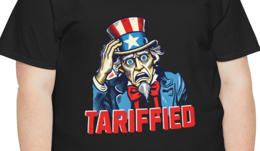Tariff Protest Tee – Angry Uncle Sam TARIFFIED