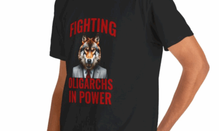 Fighting Oligarchs in Power Wolf in Suit T-Shirt