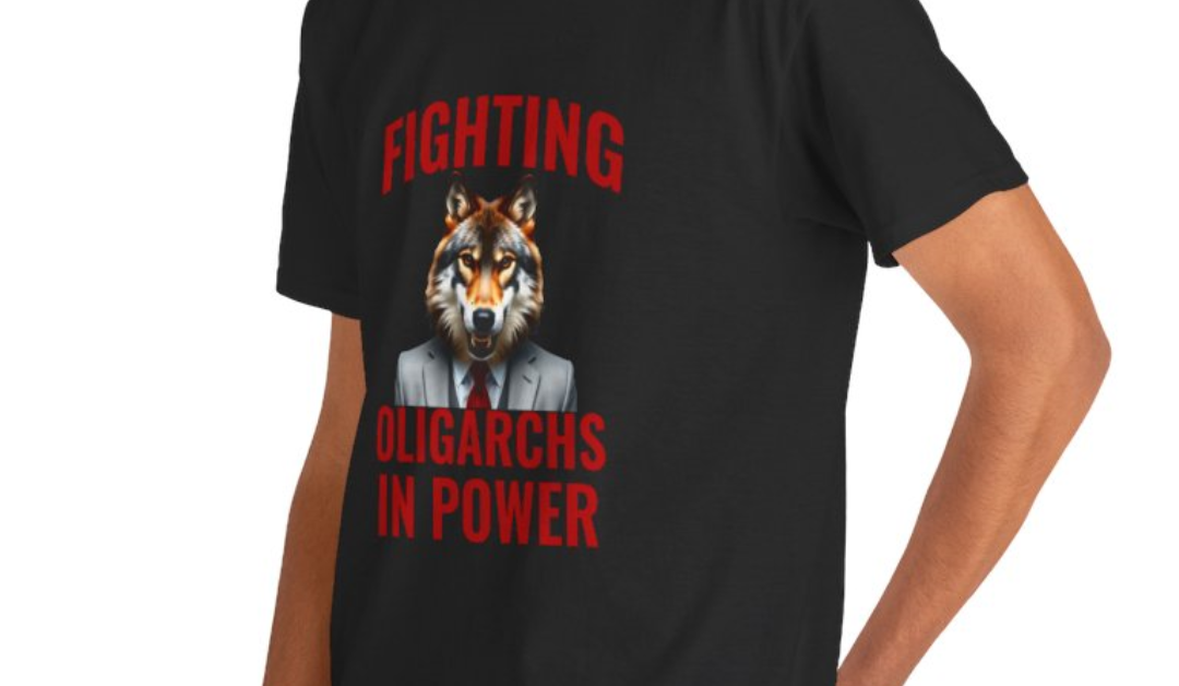 Fighting Oligarchs in Power Wolf in Suit T-Shirt