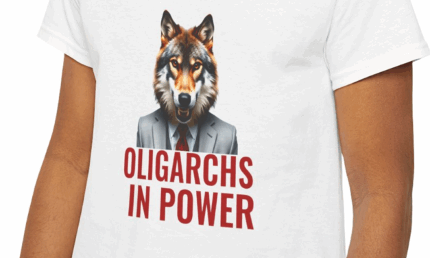 Oligarchs in Power Wolf in Suit T-Shirt