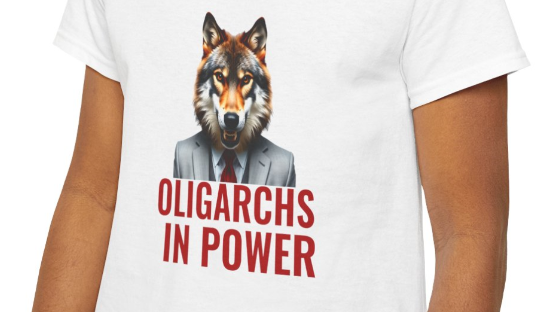 Oligarchs in Power Wolf in Suit T-Shirt