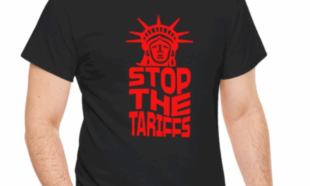 Stop the Tariffs With Sad Statue Of Liberty Looking On T-Shirt