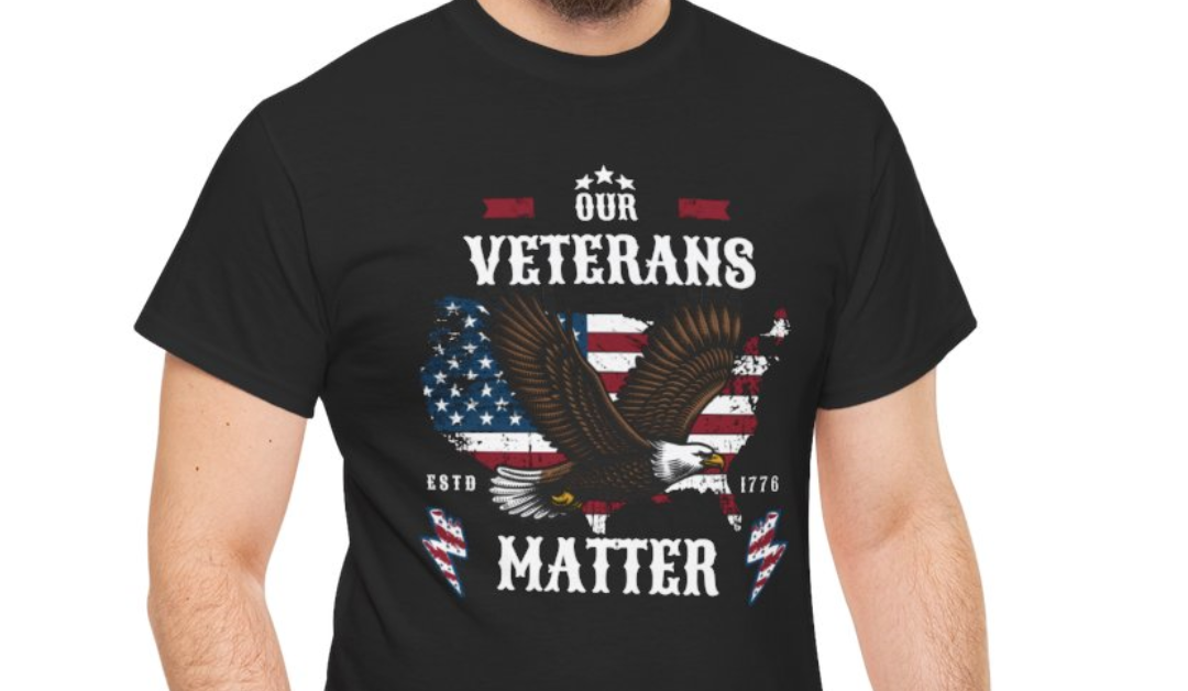Veterans Matter, Patriotic Eagle Unisex Cotton Tee