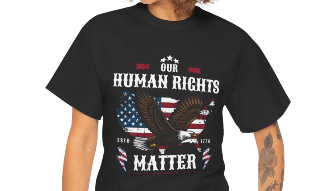 Our Human Rights Matter, Patriotic Eagle Unisex Heavy Cotton Tee