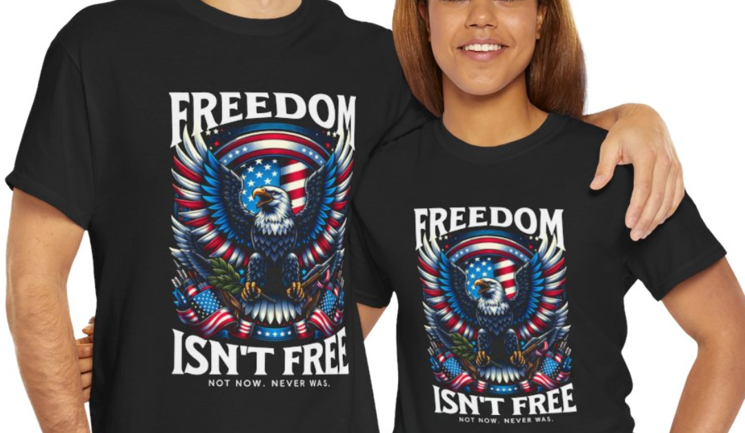 Freedom Isn’t Free, Armed Eagle Unisex Cotton T-pShirt