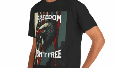 Freedom Isn’t Free T-Shirt | Tattered Flag & Eagle Design