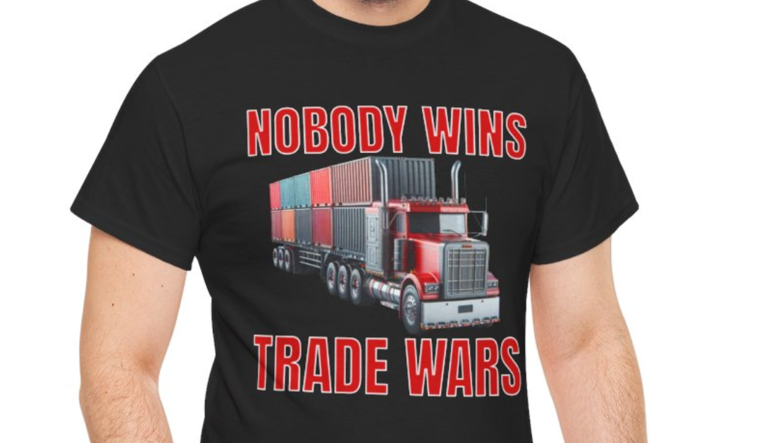 Nobody Wins Trade Wars, Container Truck Unisex T-Shirt