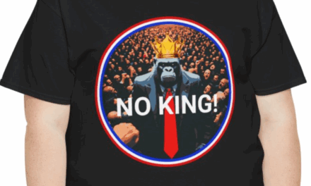 No King T-Shirt – Gorilla King and Protesters Design