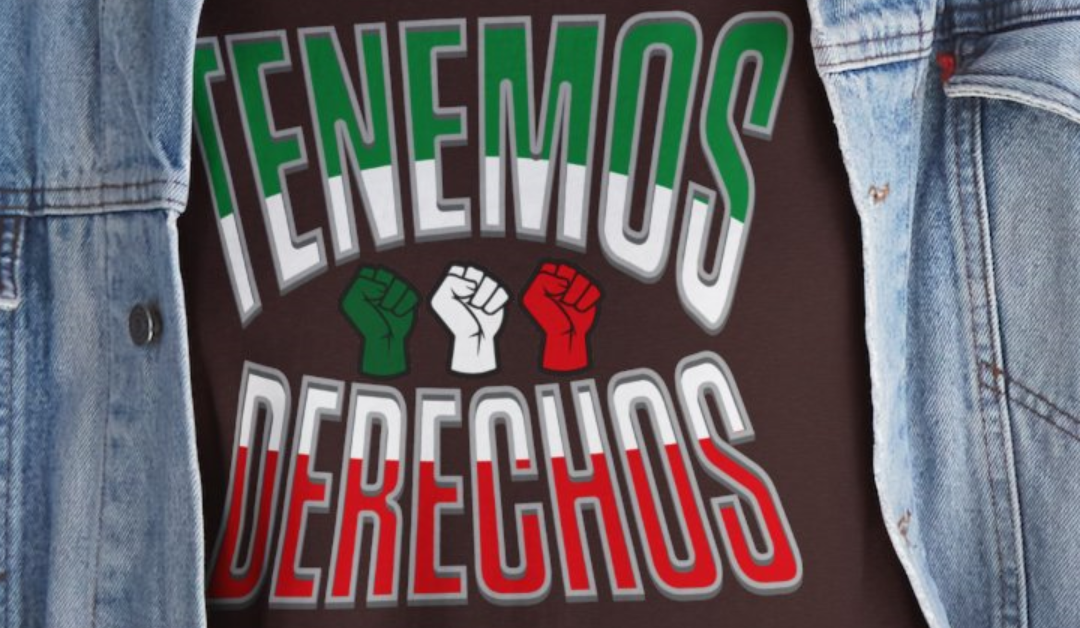 Tenemos Derechos – We Have Rights T-Shirt Design  – Mexican Flag Colors