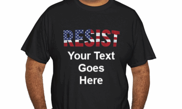 Customizable “RESIST” American Flag Design T-Shirt