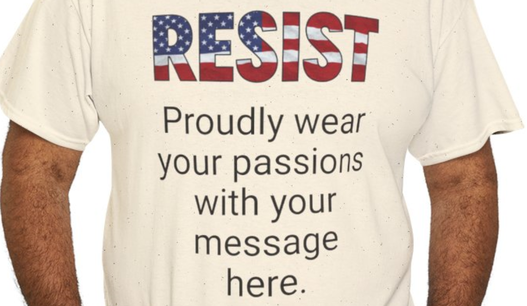 RESIST T-Shirt – Patriotic American Flag Design