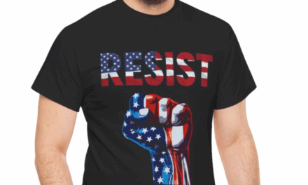 Resist Patriotic Fist American Flag T-Shirt