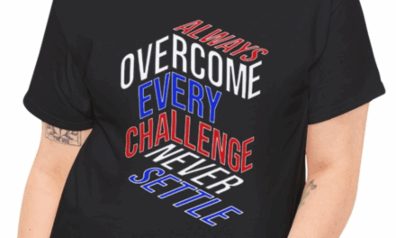 Always Overcome Every Challenge – Motivational T-Shirt Design