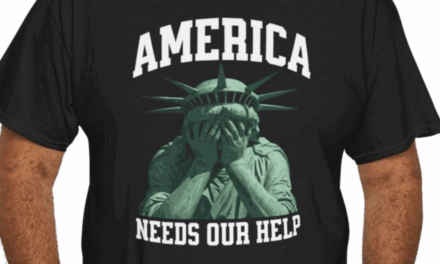 America Needs Our Help T-Shirt – Crying Statue of Liberty Design