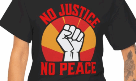 No Justice No Peace T-Shirt – Classic Raised Fist Design