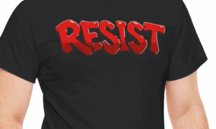 RESIST T-shirt – Bold Red Graffiti Letters