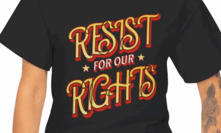 Resist For Our Right T-Shirt – Red and Yellow Design