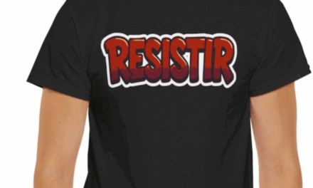 R27 Resistir T-shirt – Red Graffiti Red Letters