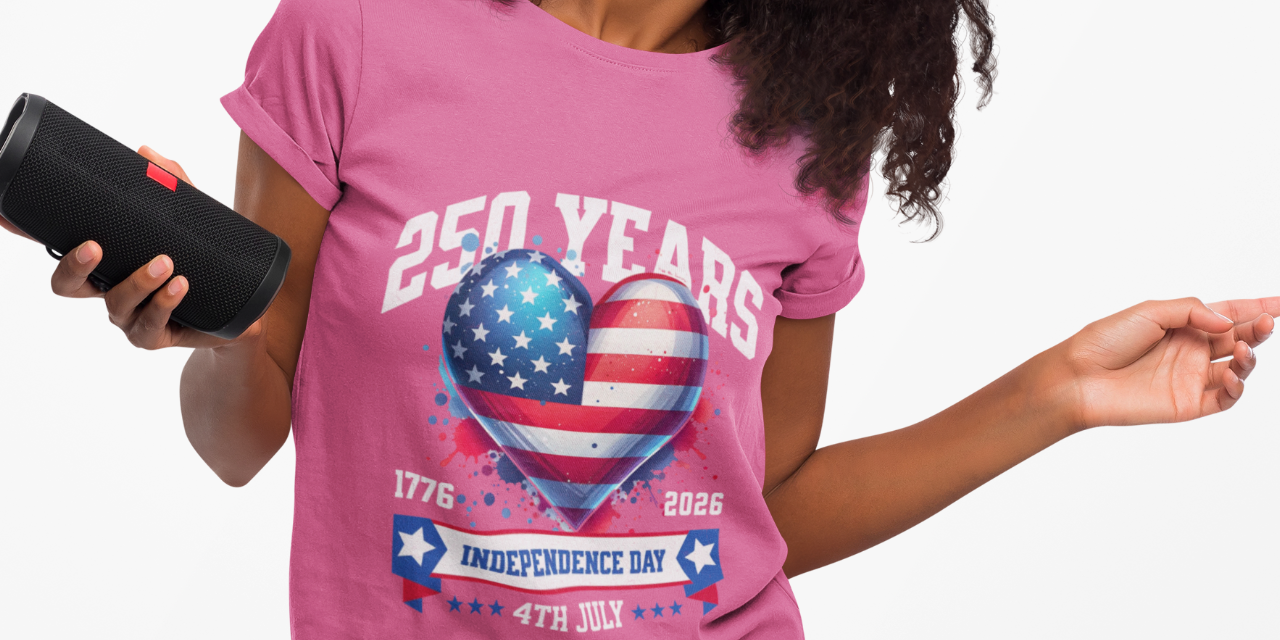 Patriotic Heart 250 Year Anniversary 1776-2026 T-Shirt