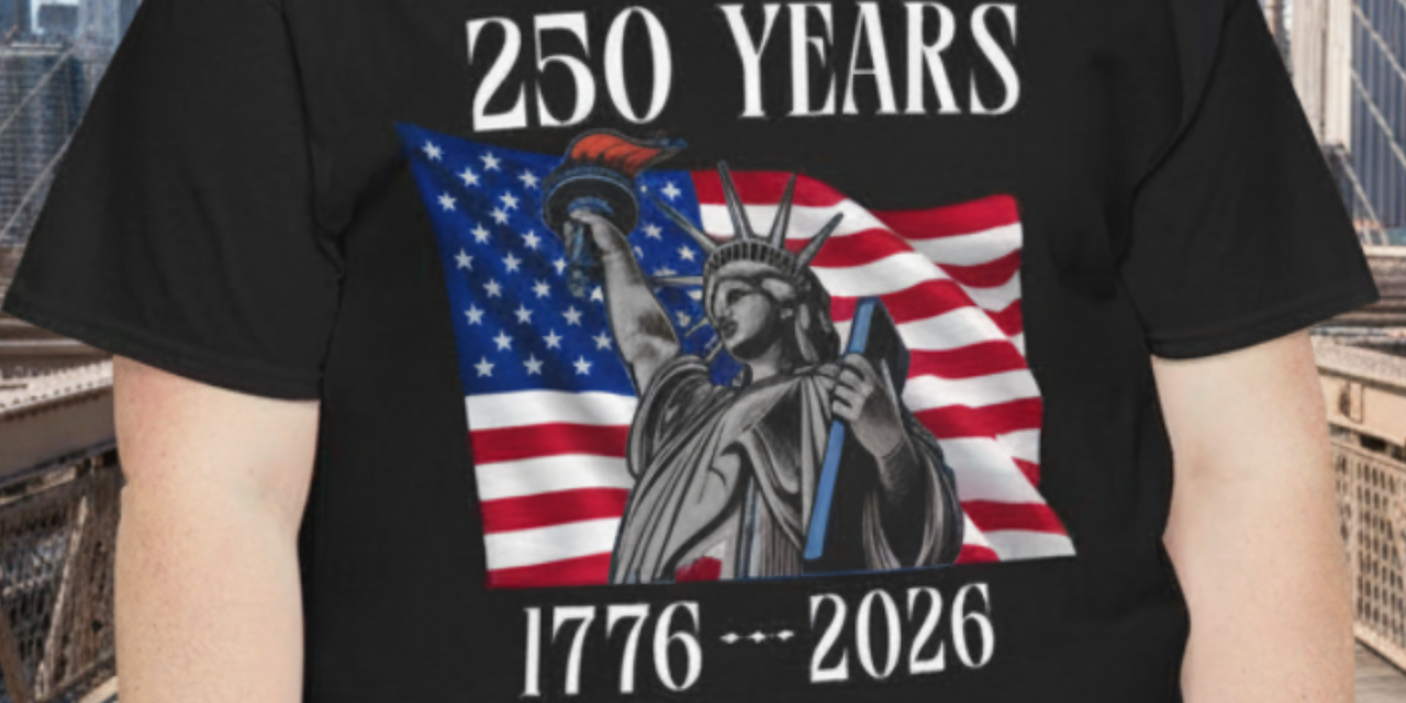 Statue of Liberty and Flag 250 Year Anniversary 1776-2026 T-Shirt