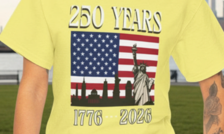 America’s 250th Statue of Liberty Tee — Unyielding Vision Flag & Cityscape