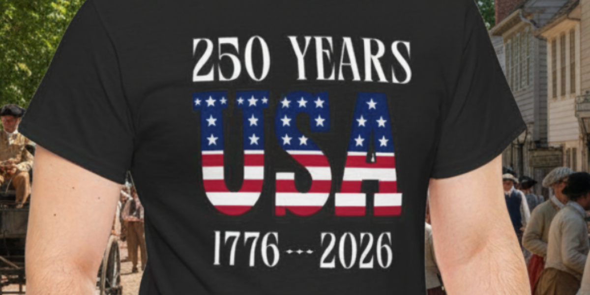 Patriotic USA 250 Year Anniversary 1776-2026 T-Shirt