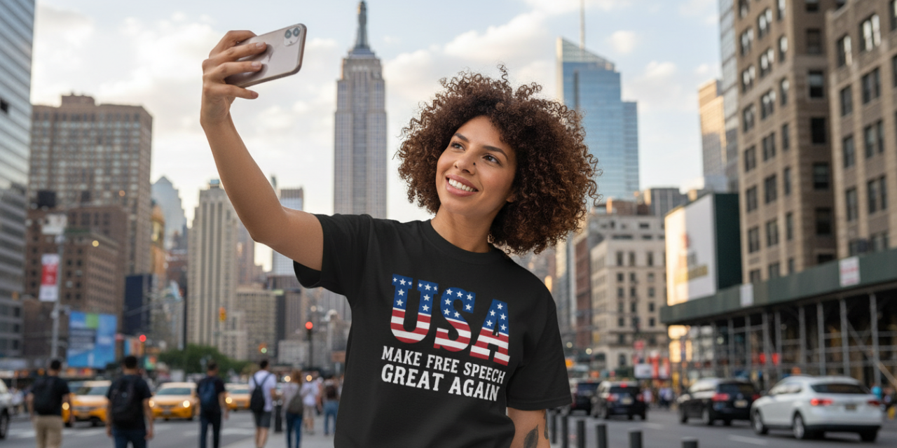 Make Free Speech Great Again Protest Tee – Patriotic USA Graphic
