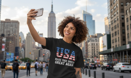 Make Free Speech Great Again Protest Tee – Patriotic USA Graphic
