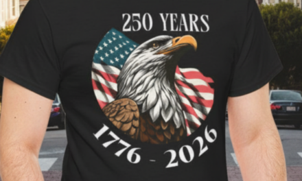 Eagle Head and Flag Semi Circle 250 Year Anniversary 1776-2026 Tee