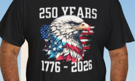 Ruffled Eagle Head and Tattered Flag 250 Year Anniversary 1776-2026 Tee