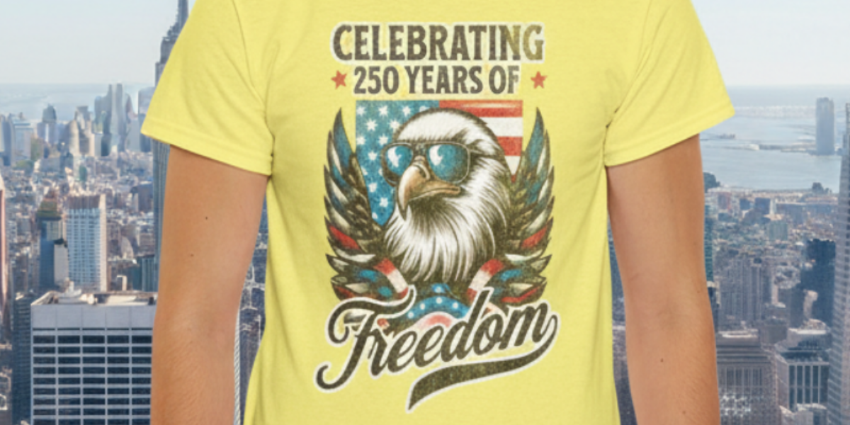 Eagle With Sunglasses and Flag 250 Year Anniversary 1776-2026 Tee