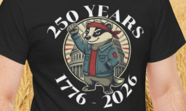 TD Badger Capitol Dome Button 250 Year Anniversary 1776-2026 Tee