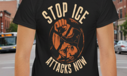 Stop Ice Attacks Now Tee – Jack Boot Stomping Face on Ground