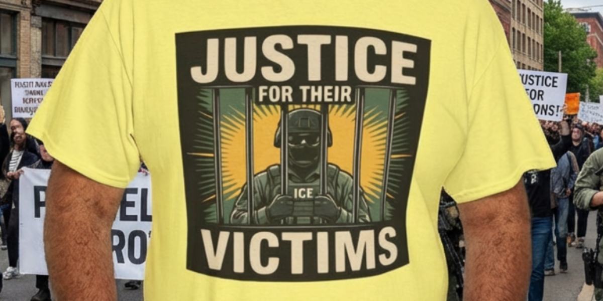 ICE Agent Behind Bars Tee – Justice for Their Victims